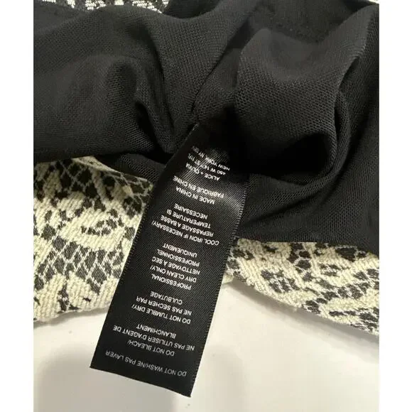 Alice+Olivia Lilia Lace Textured Plunge V Neck Midi Sheath Dress Summer - Picture 8 of 9